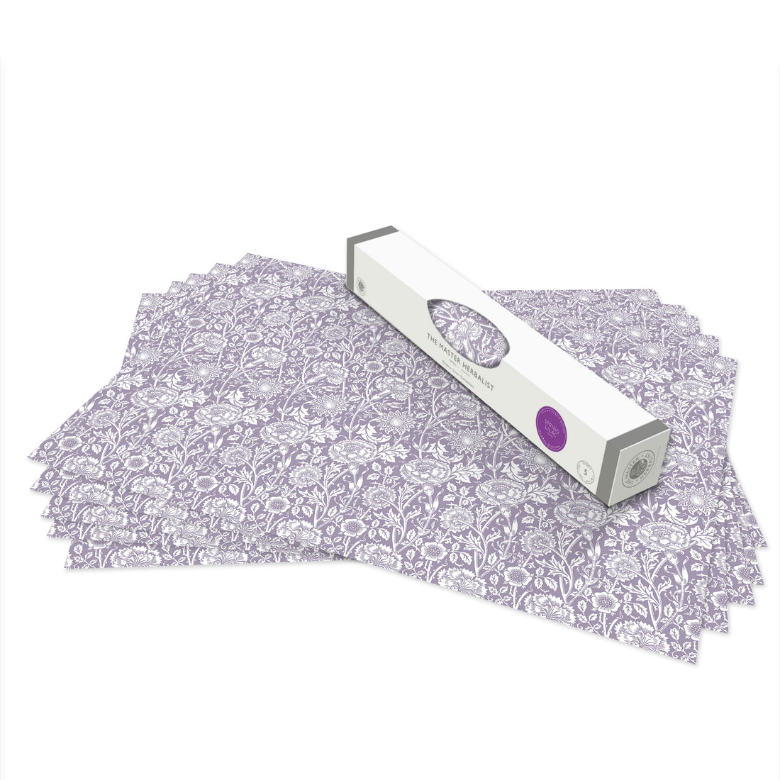 Lilac scented drawer liners, Purple William Morris Pink & Rose print, rolled