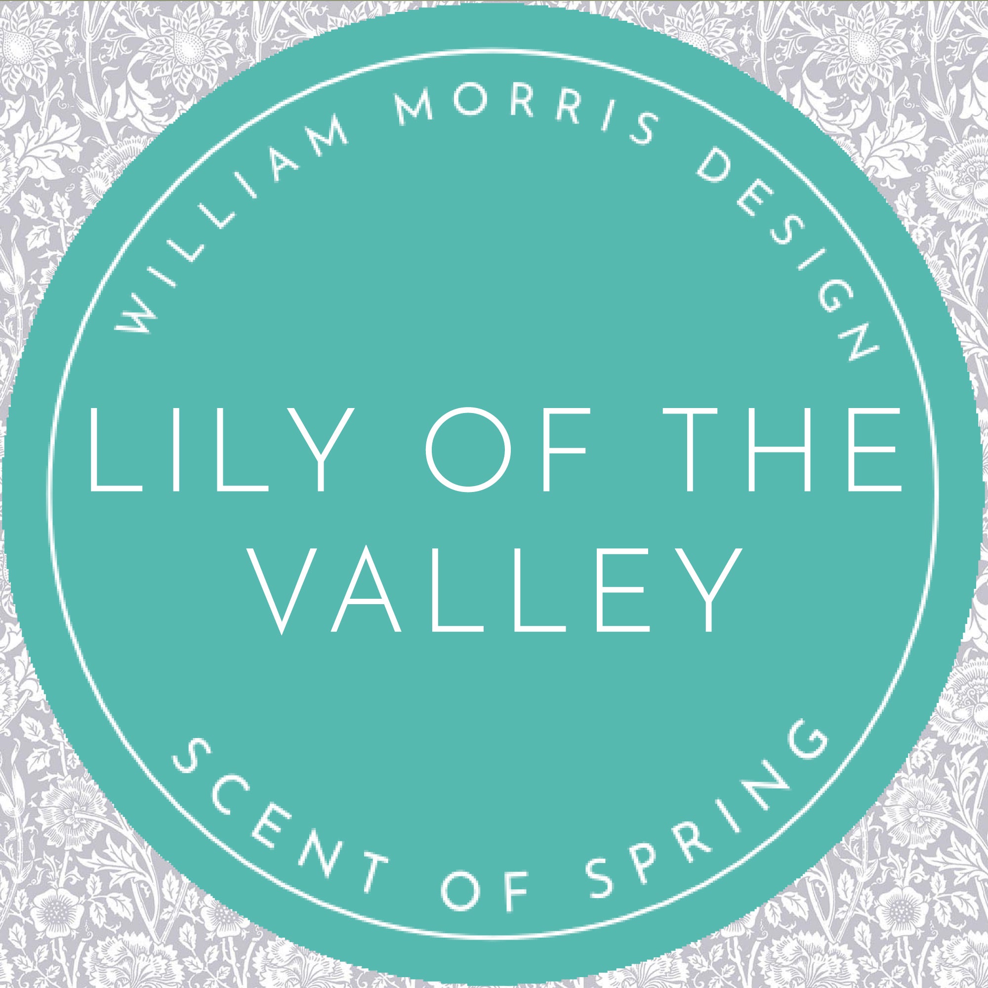 LILY OF THE VALLEY fragrance SCENTED Drawer Liners in GREY William Morris Design