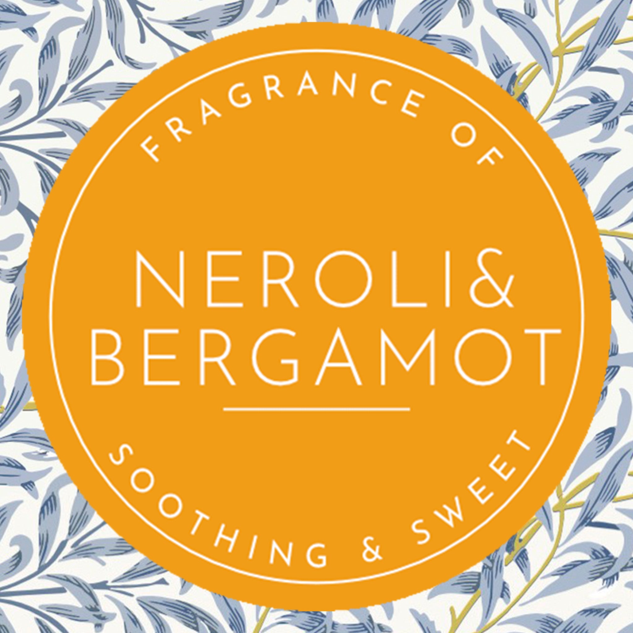 NEROLI & BERGAMOT Scented Wardrobe Freshener in a WILLIAM MORRIS Inspired WILLOW Design | Contains Essential Oils | PACK OF 1 | Made in the UK.