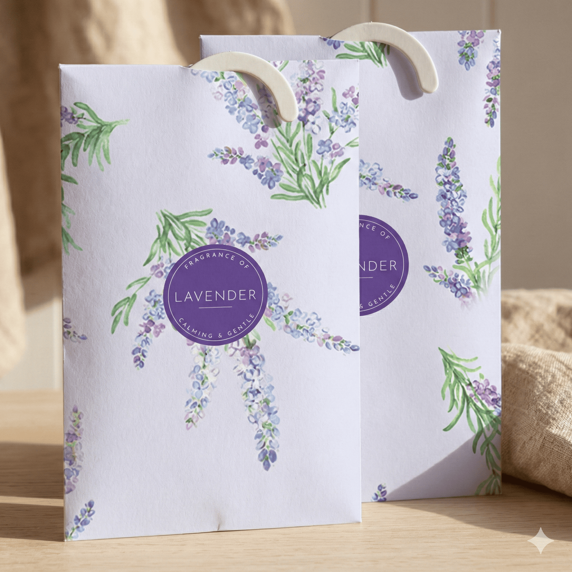 The Master Herbalist LAVENDER Scented Wardrobe Freshener in a floral LAVENDER Design. Perfect for Cupboards, Drawers and Wardrobes