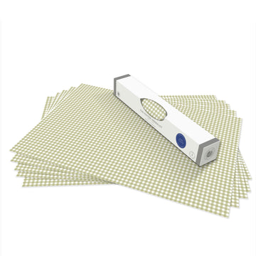 Wipe clean drawer liners, Sage Green Gingham design