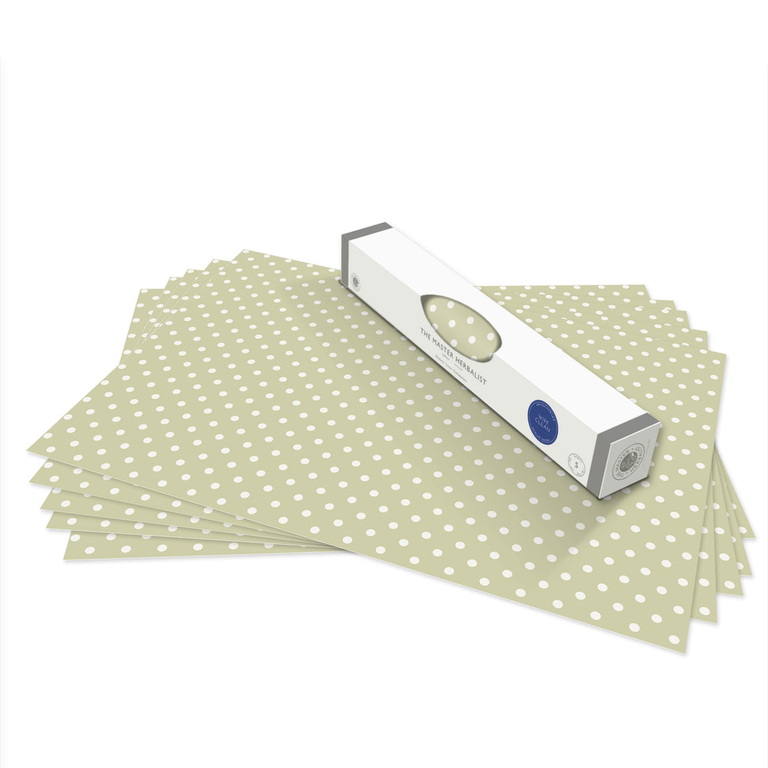 Wipe clean drawer liners, Sage Green Polka Dot design