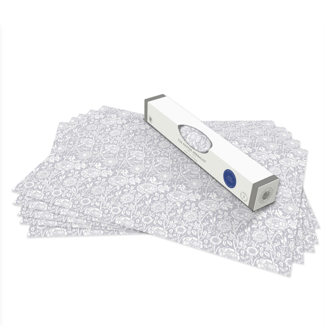 Wipe clean drawer liners, Soft Grey William Morris Pink & Rose design