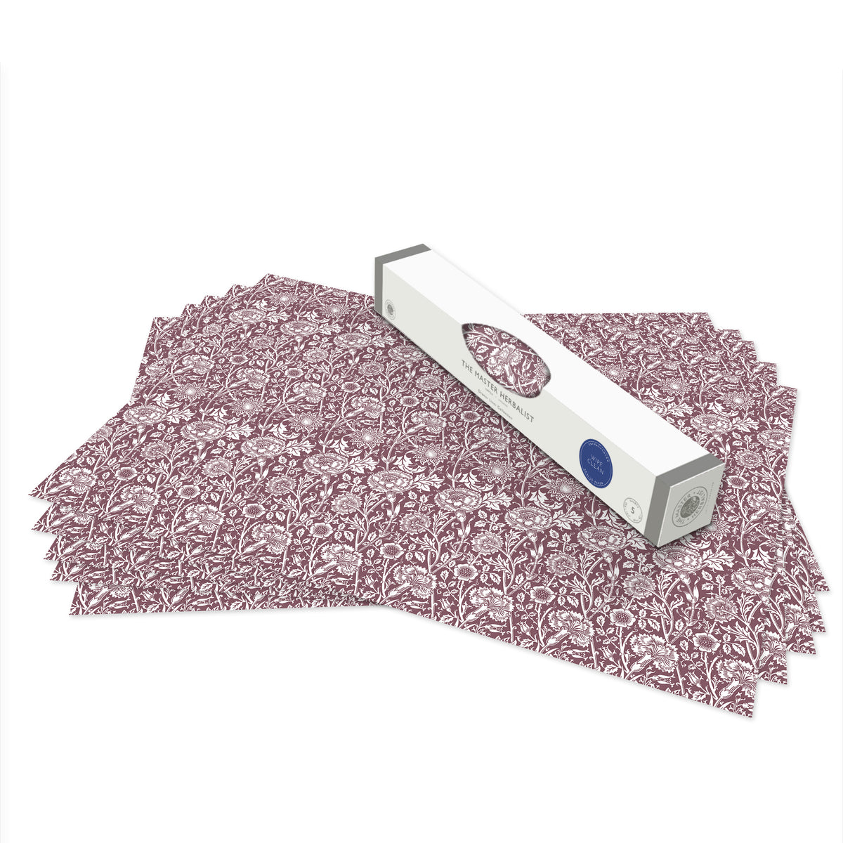 Wipe clean drawer liners, Damson William Morris Pink & Rose design