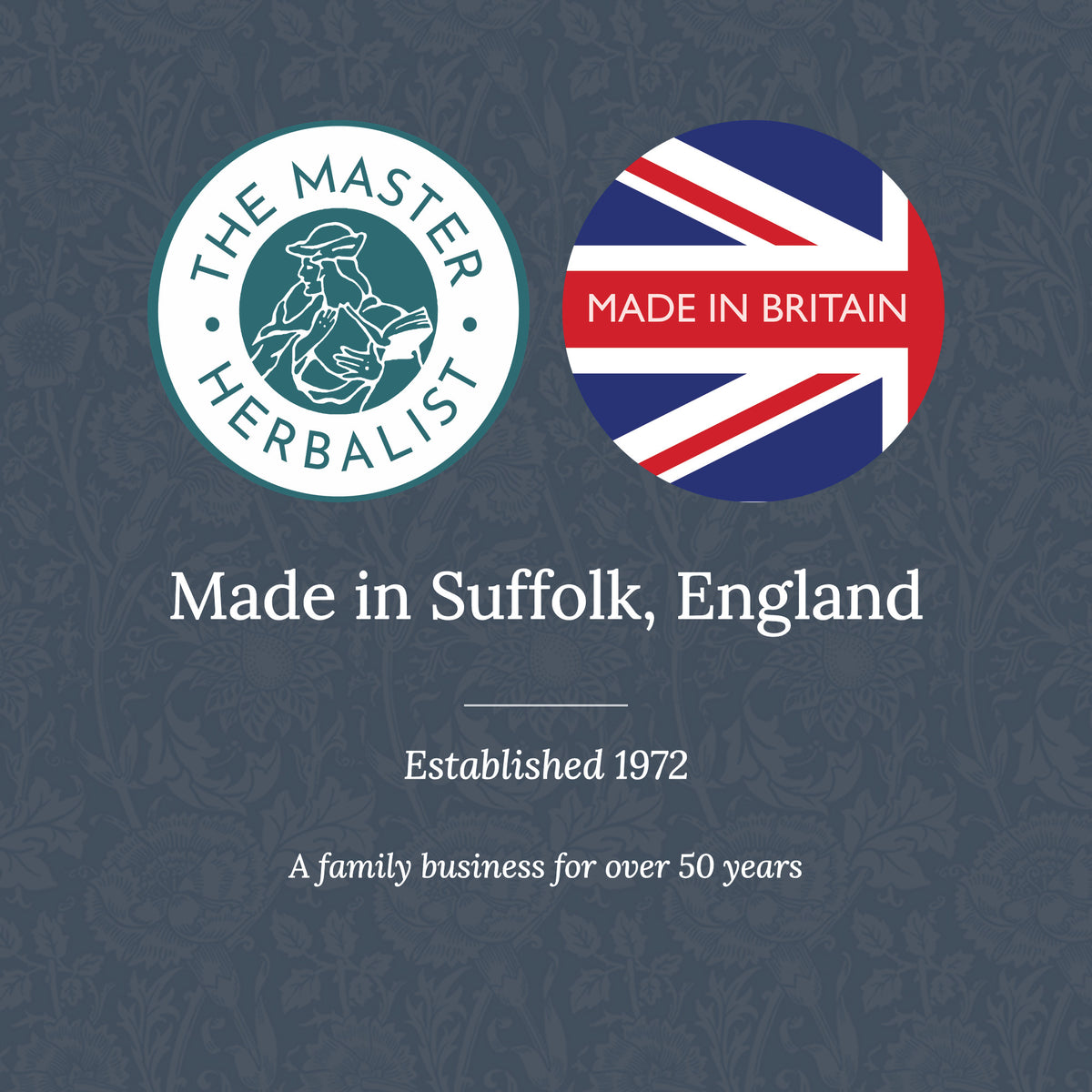 Made in Suffolk, England: established 1972, a family business for over 50 years