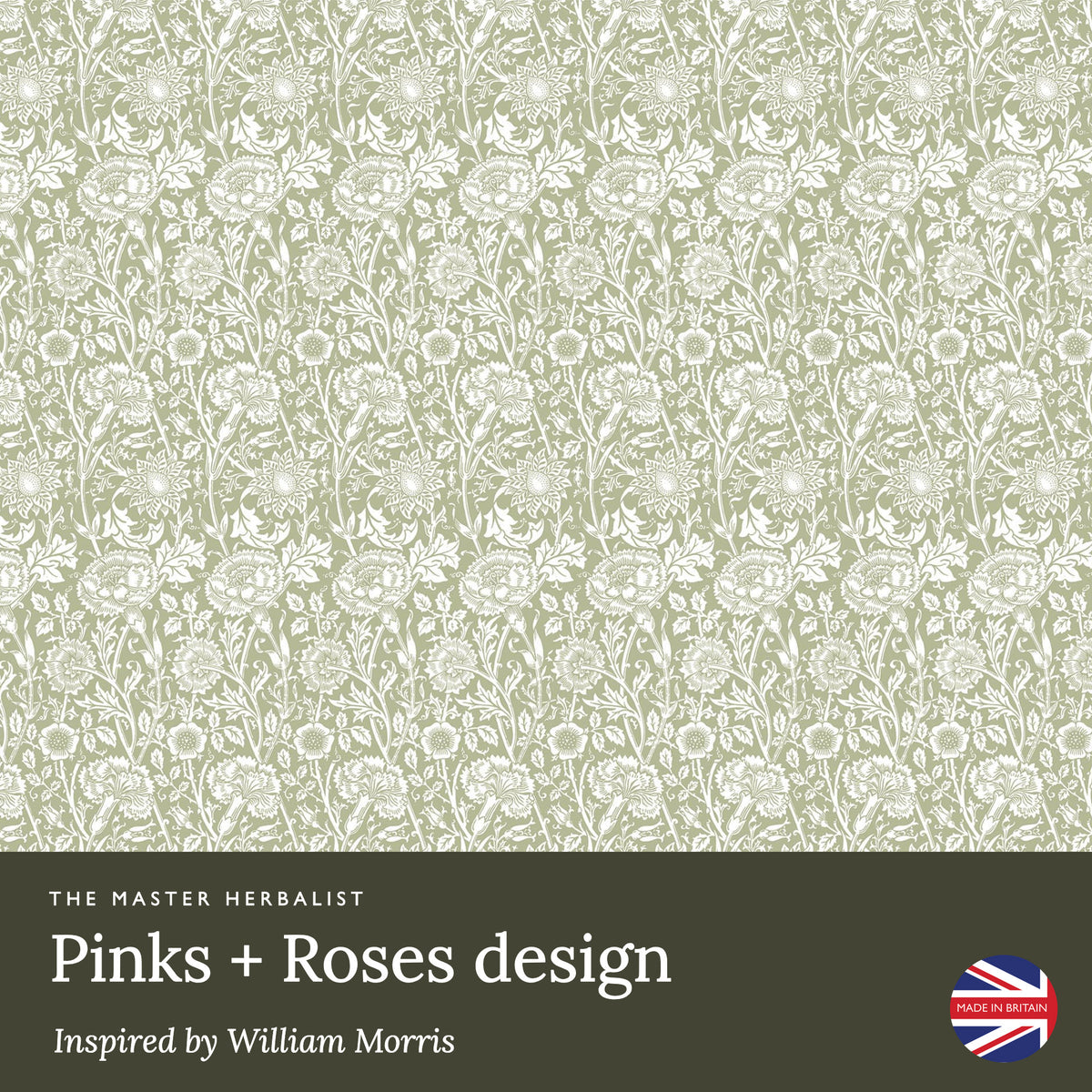 Fresh Linen wardrobe freshener in the William Morris Pinks + Roses design