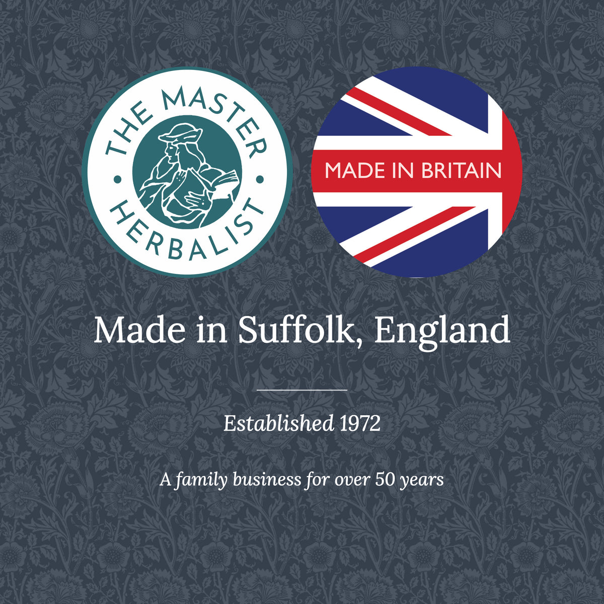 Made in Suffolk, England: established 1972, a family business for over 50 years