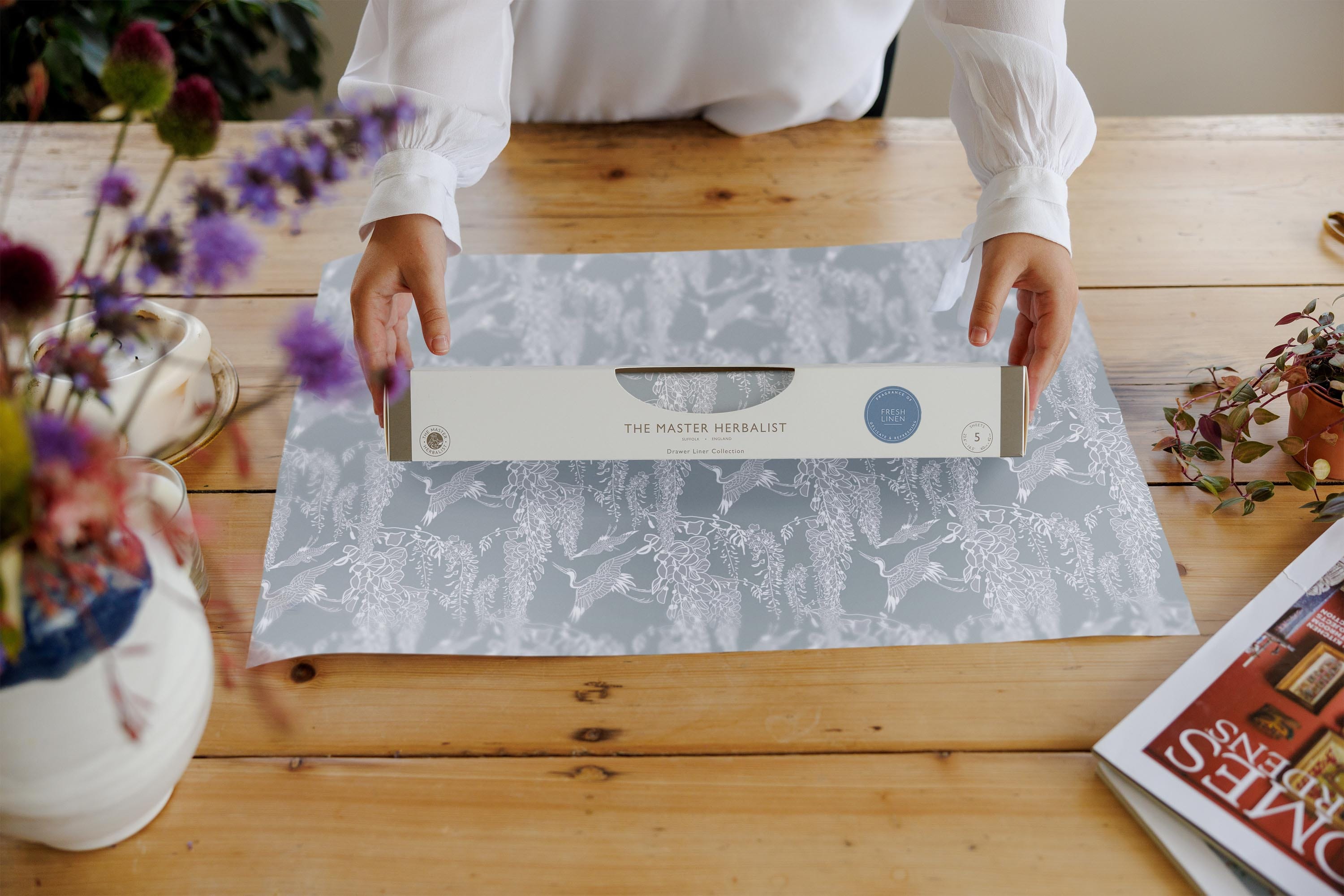 THE MASTER HERBALIST Scented Drawer Liners HERON | Scented Drawer Liners in 3 Fragrances.