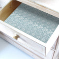 THE MASTER HERBALIST ROSE fragrance SCENTED Drawer Liners in DUCK EGG BLUE William Morris Design. Made in Britain.