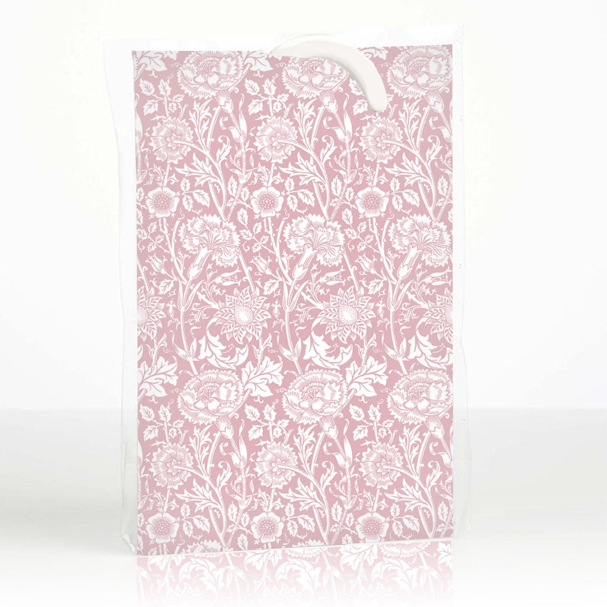 ROSE Scented Wardrobe Freshener in a WILLIAM MORRIS Design in PINK | Pack of 2 - Wardrobe Freshener - The Master Herbalist