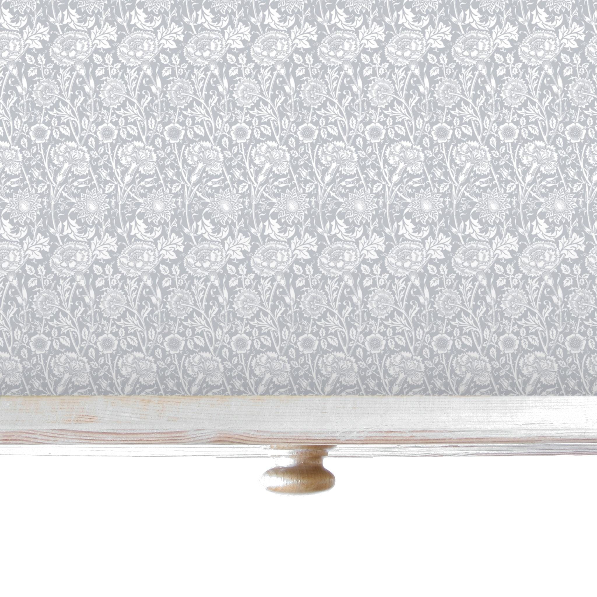 SOFT GREY William Morris Wipe Clean & Unscented Drawer Liners - Wipe Clean Drawer Liners - The Master Herbalist