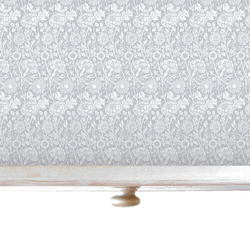 SOFT GREY William Morris Wipe Clean & Unscented Drawer Liners - Wipe Clean Drawer Liners - The Master Herbalist