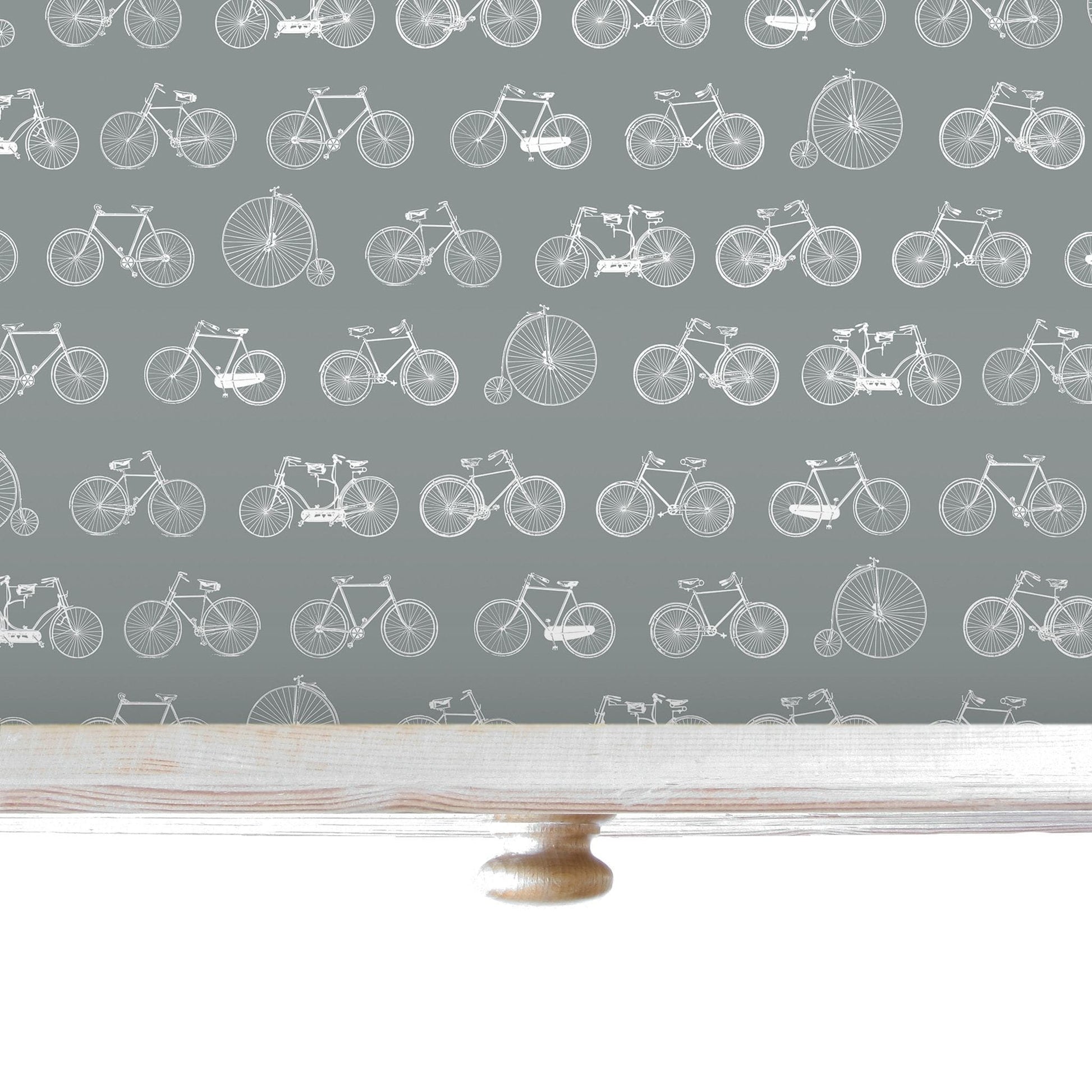 BICYCLE Design on DUSK BLUE Wipe Clean & Unscented Drawer Liners - Wipe Clean Drawer Liners - The Master Herbalist