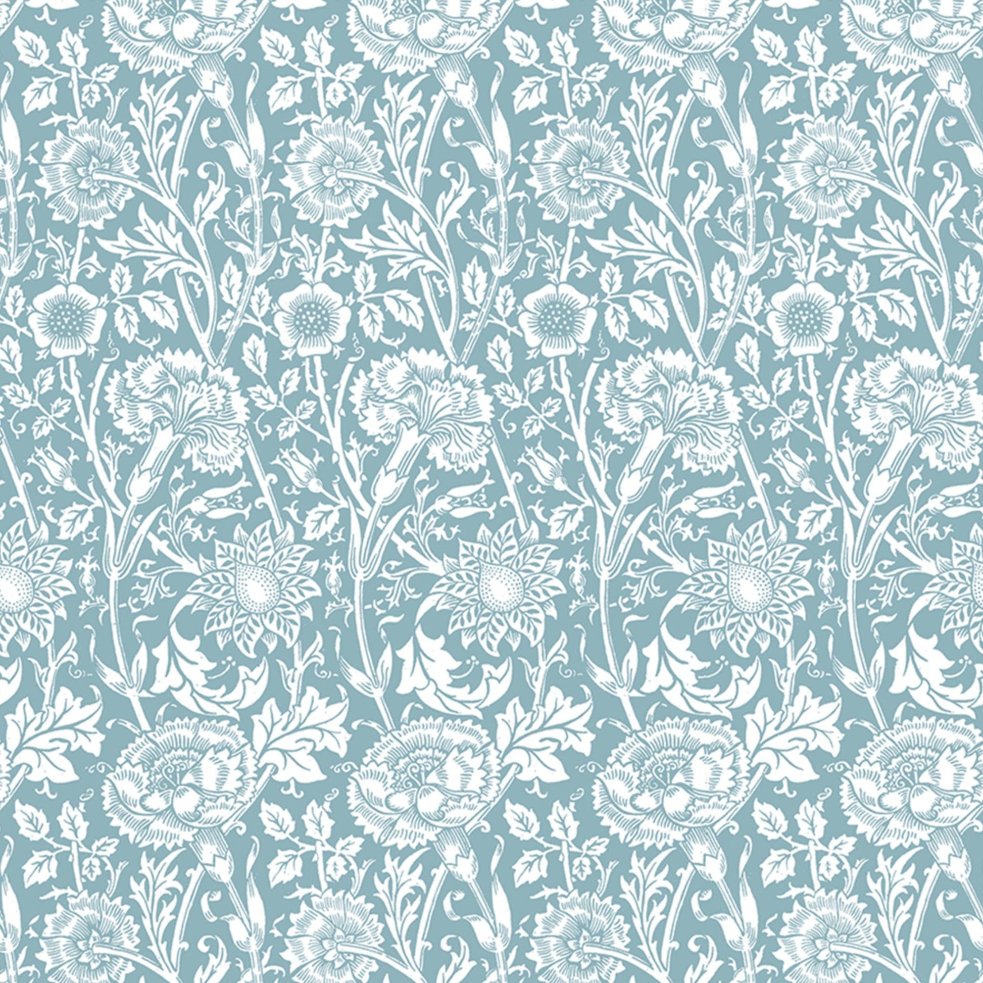 THE MASTER HERBALIST ROSE fragrance SCENTED Drawer Liners in DUCK EGG BLUE William Morris Design. Made in Britain.