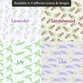 THE MASTER HERBALIST Scented Drawer Liners Lavender SUFFOLK LAVENDER SCENTED Drawer Liners in a Floral Design