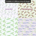 THE MASTER HERBALIST Scented Drawer Liners Sandalwood SANDALWOOD SCENTED Drawer Liners in a SANDALWOOD pattern