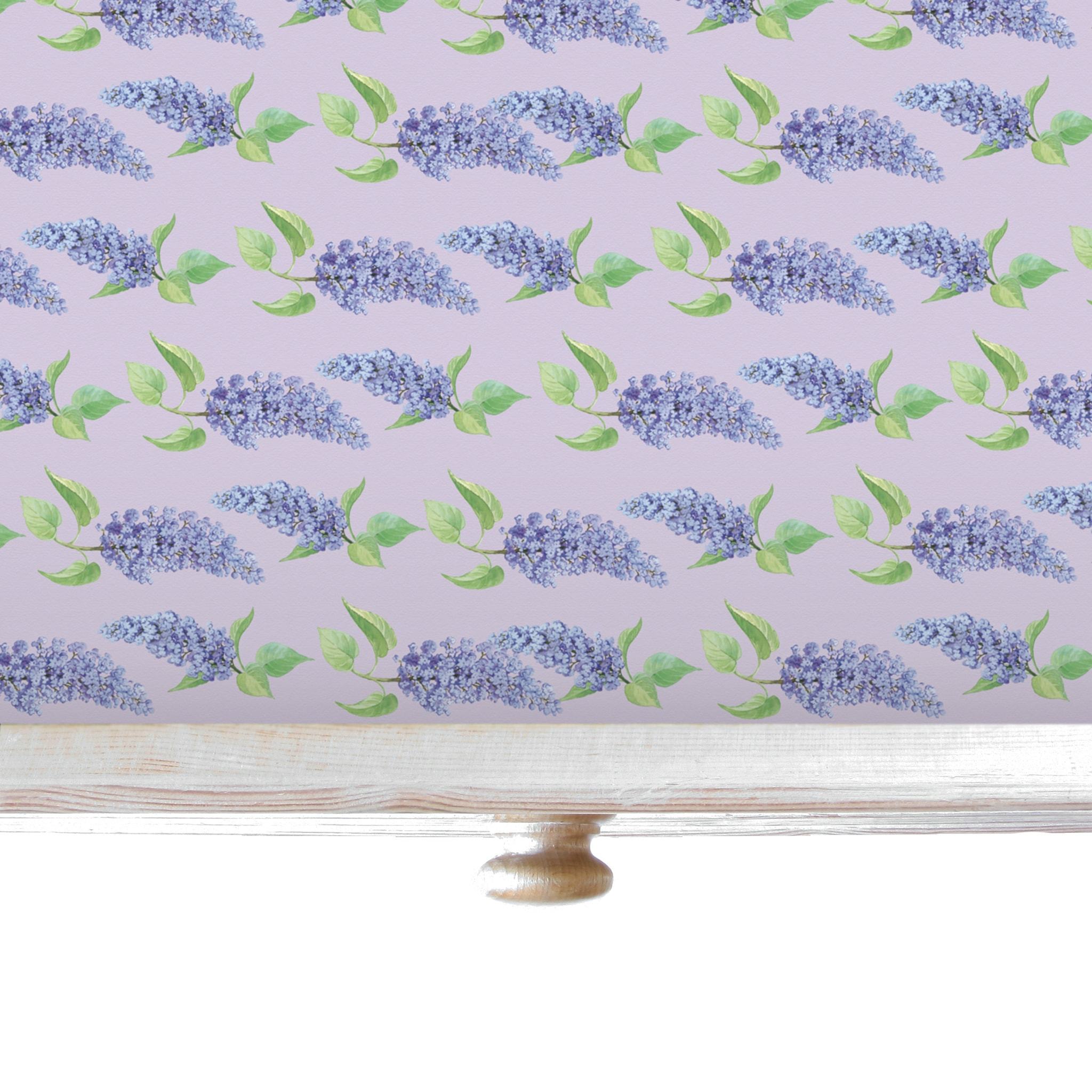 THE MASTER HERBALIST Scented Drawer Liners Lilac LILAC SCENTED Drawer Liners in a floral LILAC Design