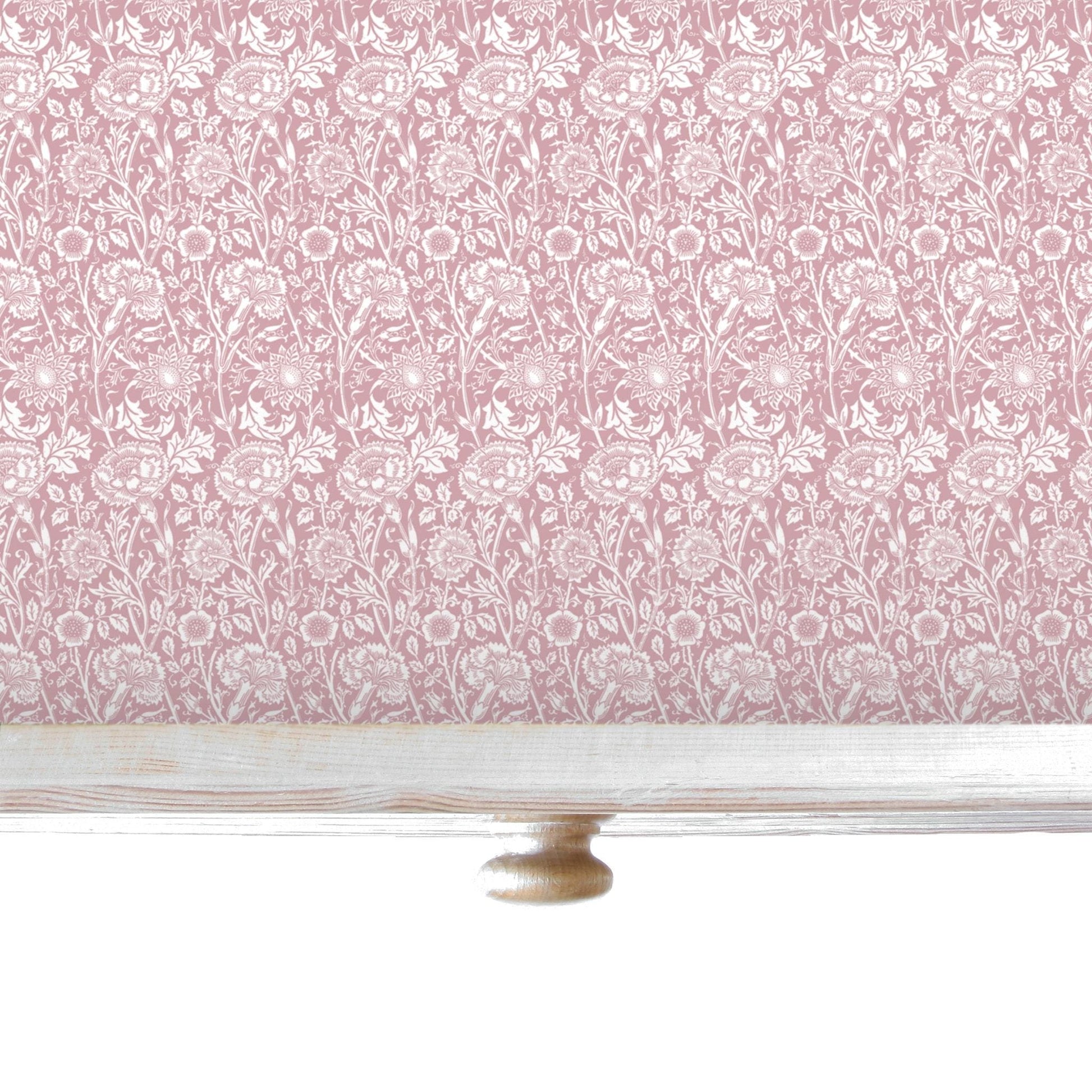 THE MASTER HERBALIST Scented Drawer Liners Rose ROSE SCENTED Drawer Liners in PINK William Morris Design