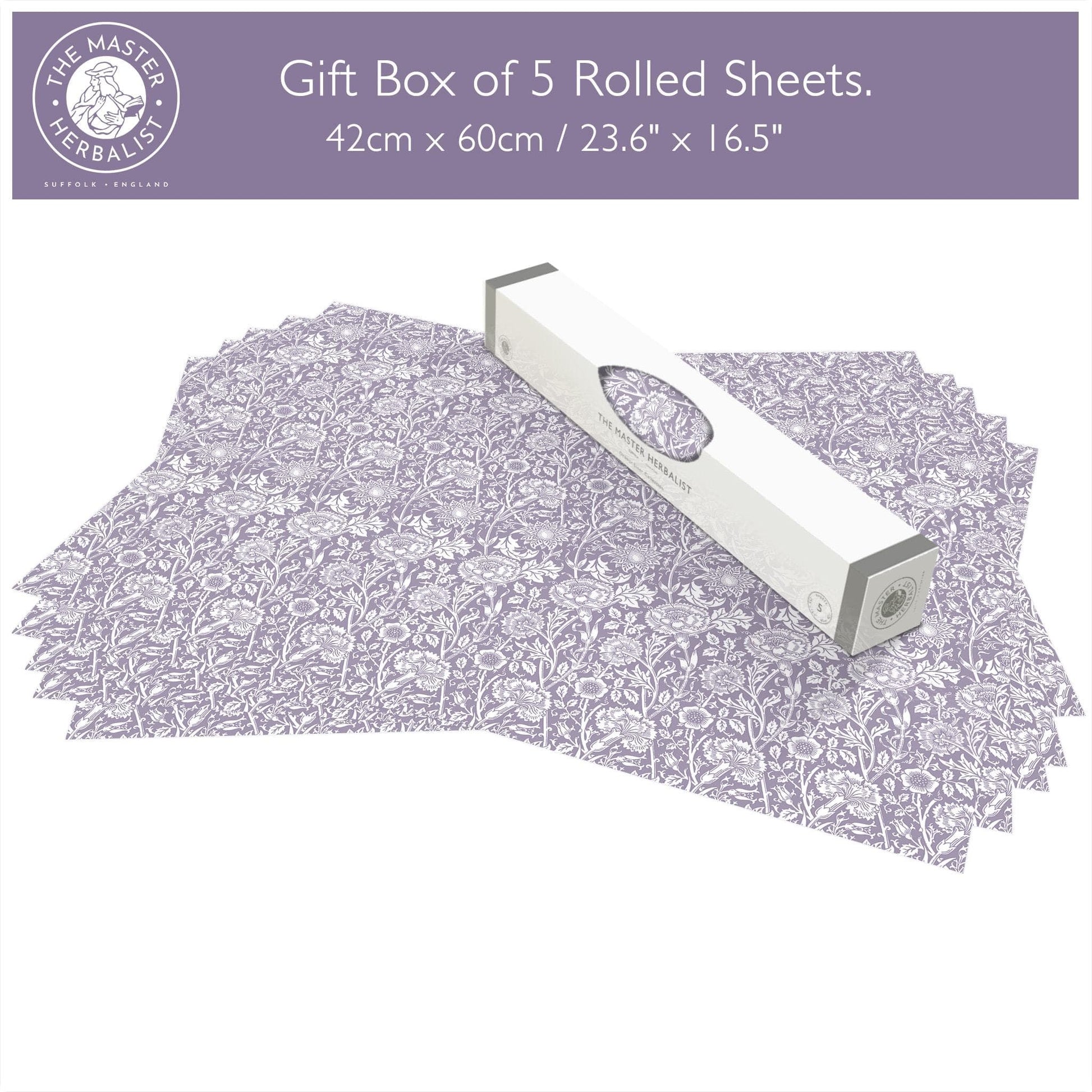 THE MASTER HERBALIST Scented Drawer Liners Lilac LILAC fragrance SCENTED Drawer Liners in PURPLE William Morris Design