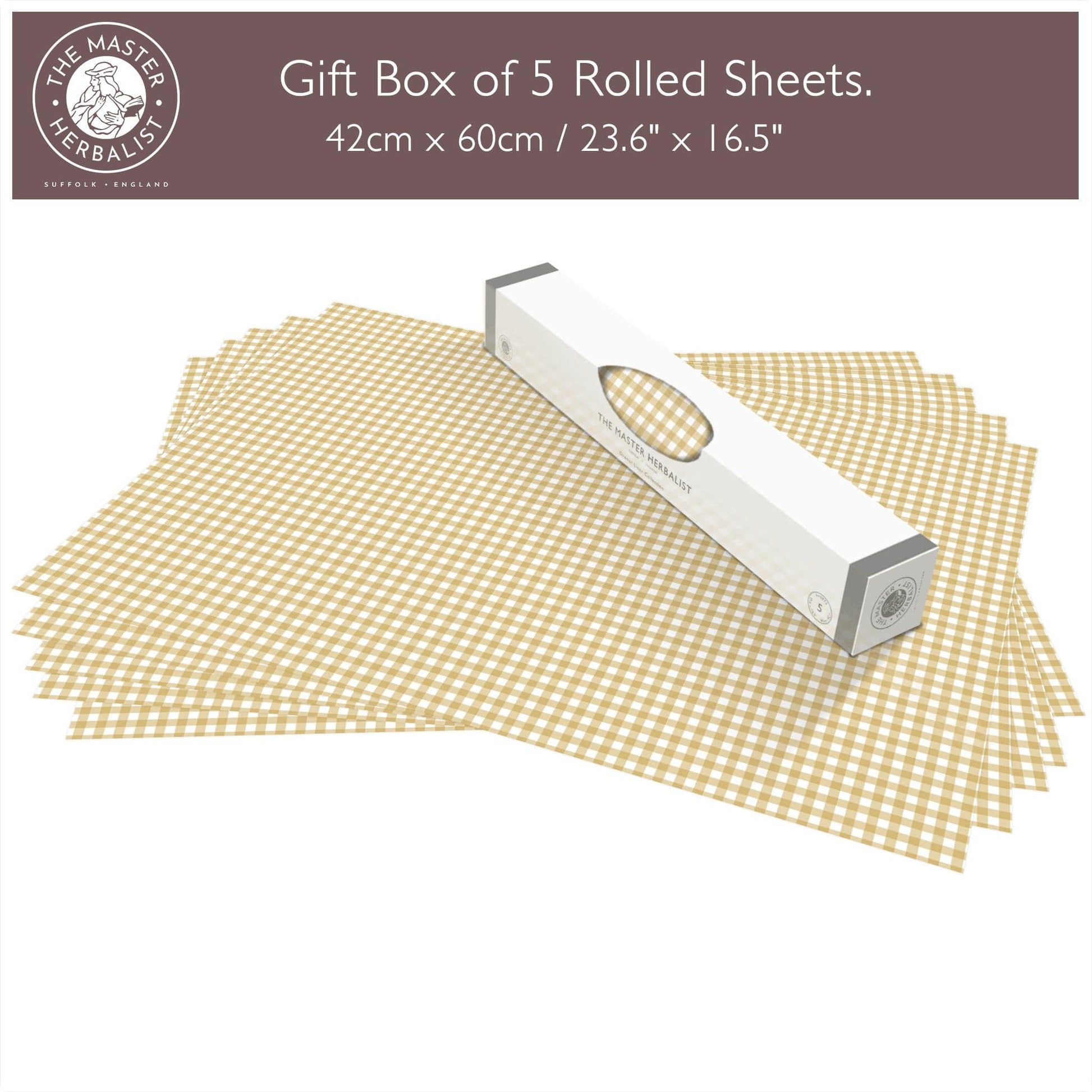 THE MASTER HERBALIST Scented Drawer Liners Sandalwood SANDALWOOD SCENTED Drawer Liners in a BARLEY GINGHAM Design