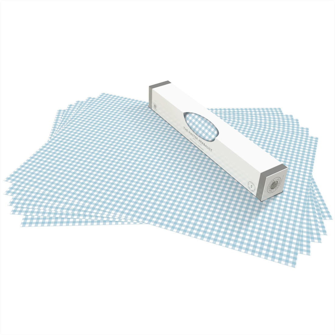 THE MASTER HERBALIST Scented Drawer Liners Fresh Linen FRESH LINEN SCENTED Drawer Liners in DUCK EGG Blue GINGHAM