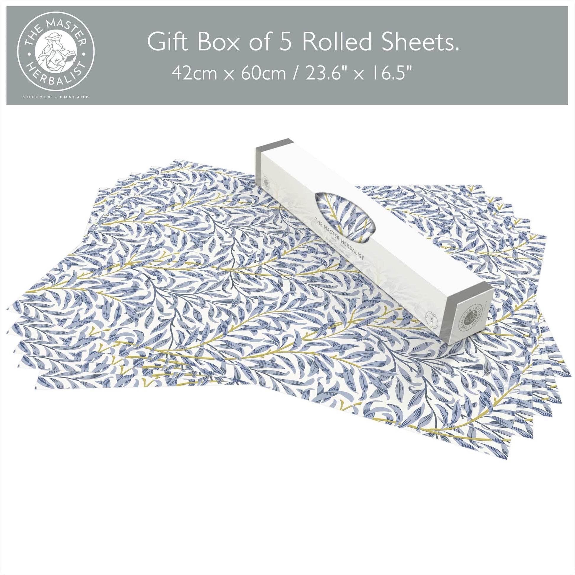 THE MASTER HERBALIST Scented Drawer Liners Blue WILLOW William Morris | Scented Drawer Liners in 2 Fragrances.