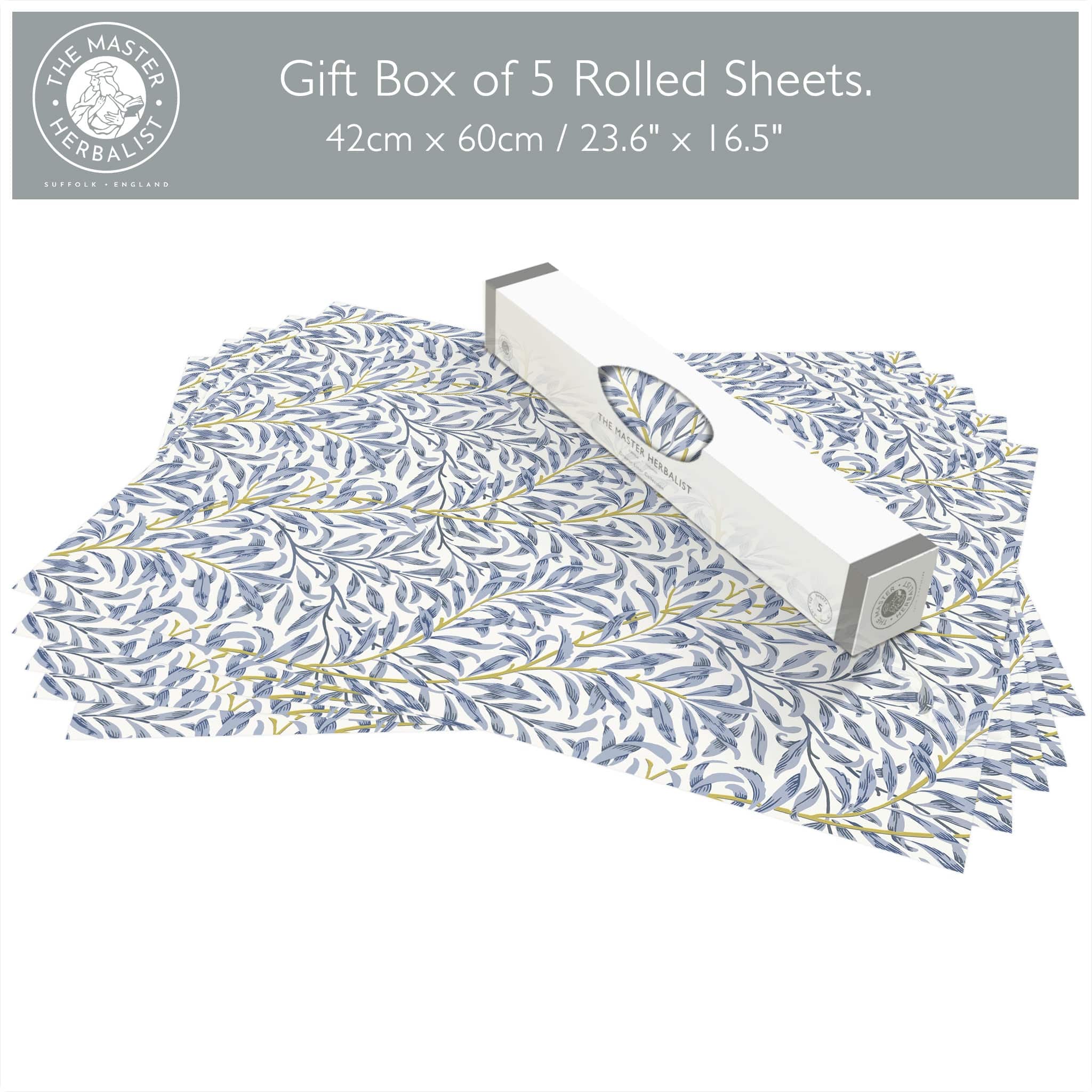 THE MASTER HERBALIST Scented Drawer Liners Blue WILLOW William Morris | Scented Drawer Liners in 2 Fragrances.
