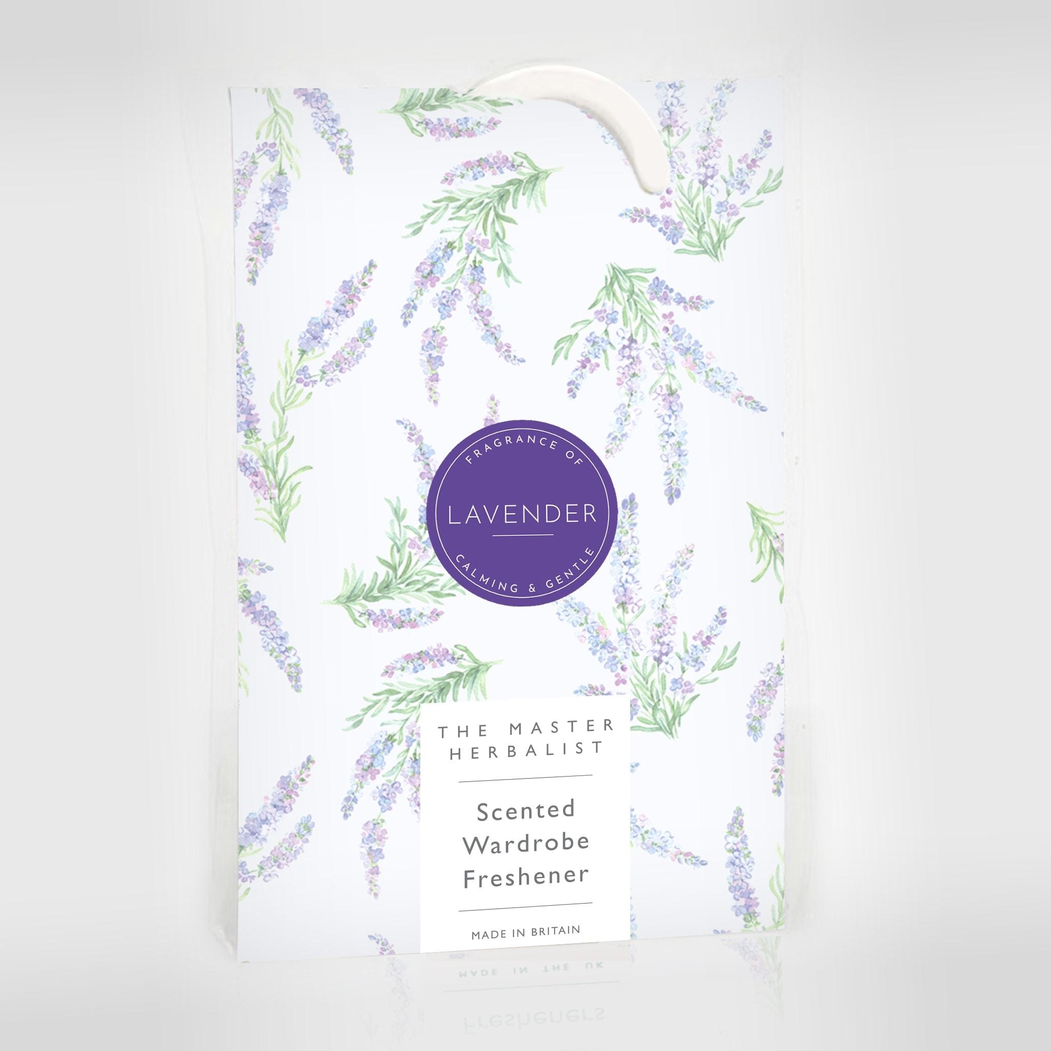 THE MASTER HERBALIST Wardrobe Freshener Lavender LAVENDER Scented Wardrobe Freshener in a Traditional Floral Design