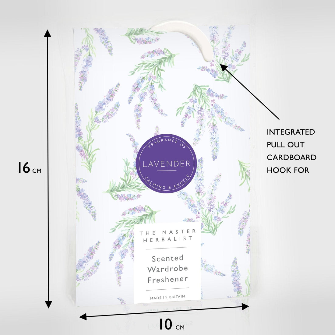 THE MASTER HERBALIST Wardrobe Freshener Lavender LAVENDER Scented Wardrobe Freshener in a Traditional Floral Design