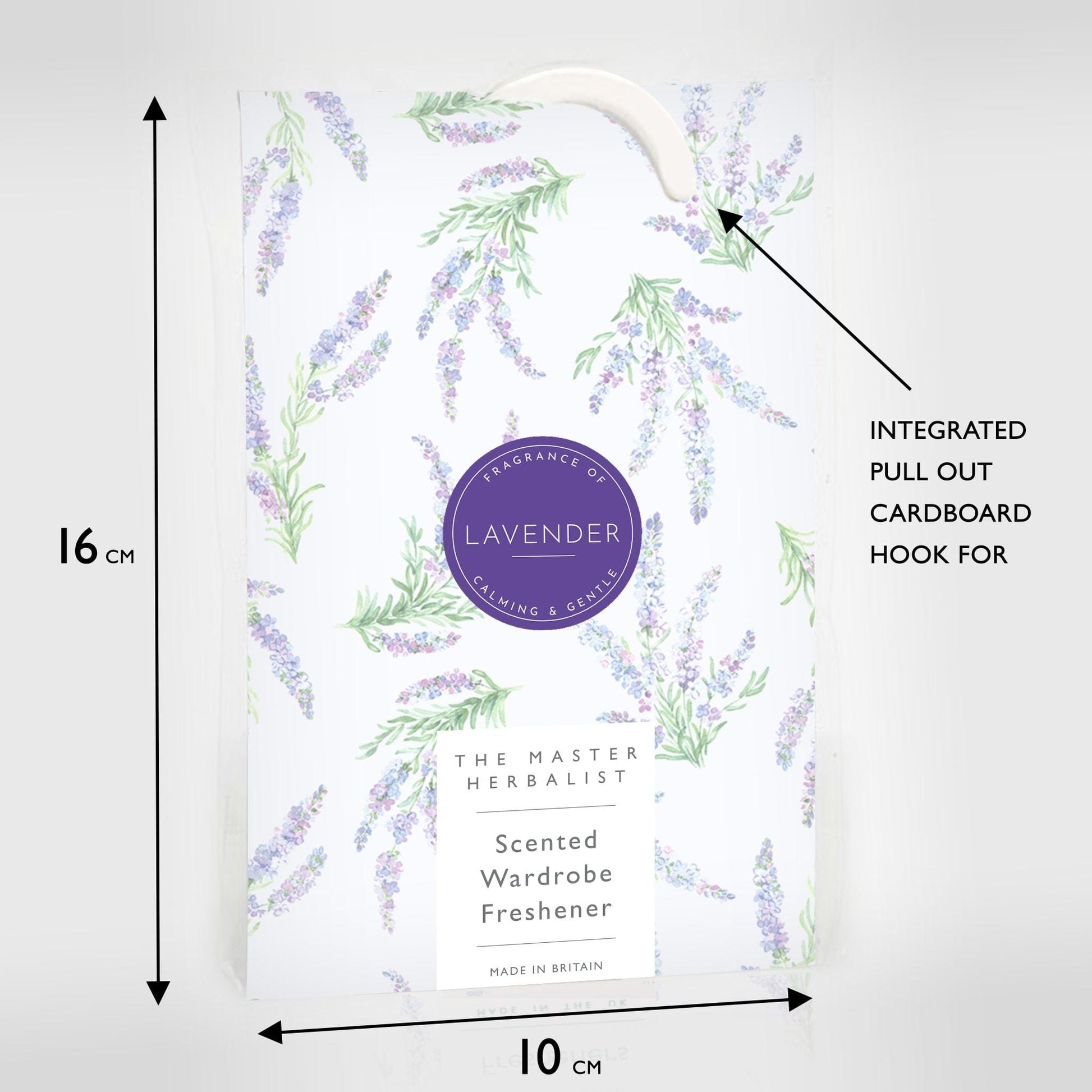 THE MASTER HERBALIST Wardrobe Freshener Lavender LAVENDER Scented Wardrobe Freshener in a Traditional Floral Design