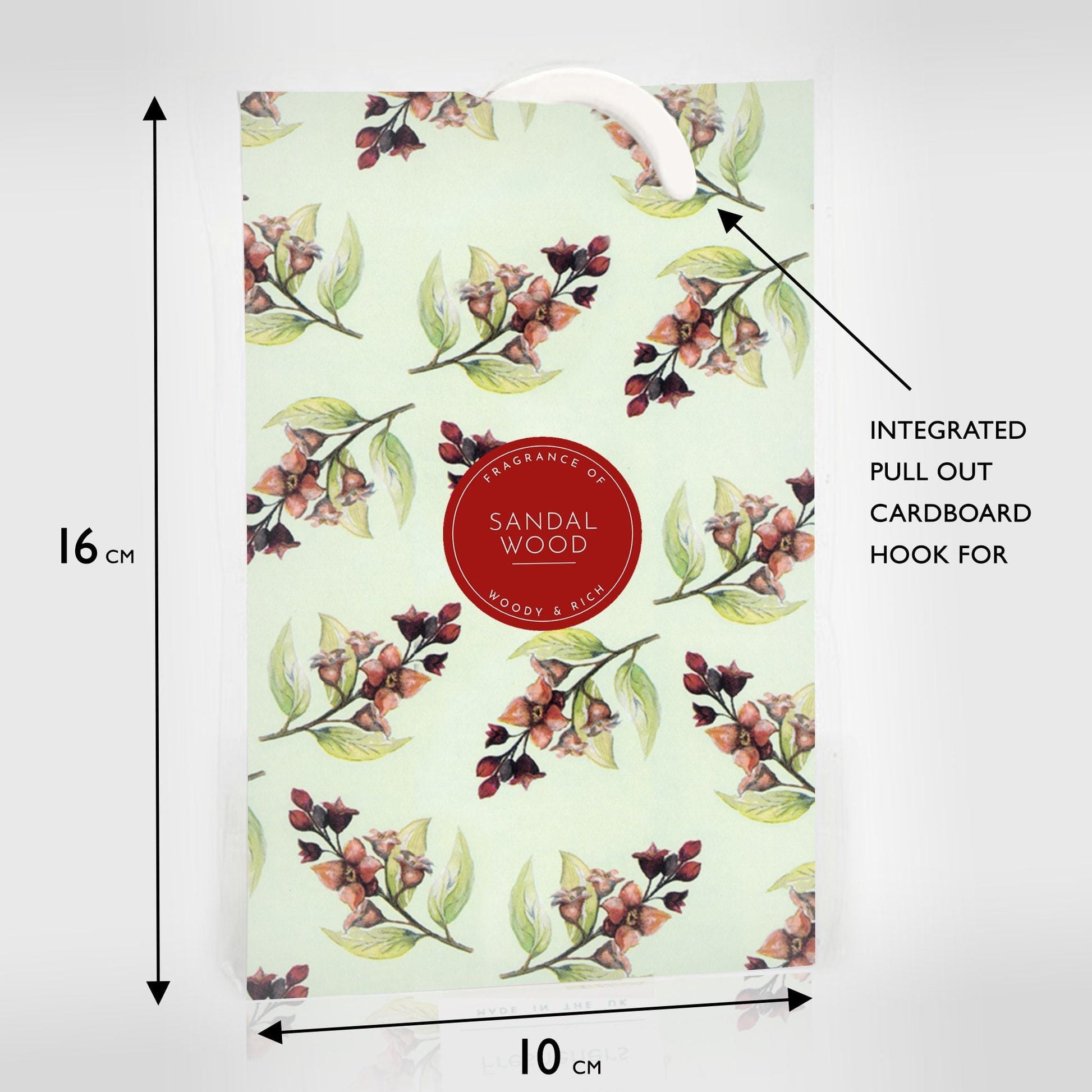 THE MASTER HERBALIST Wardrobe Freshener Sandalwood SANDALWOOD Scented Wardrobe Freshener in a Traditional Floral Design