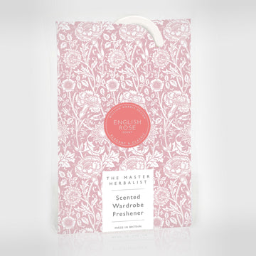 THE MASTER HERBALIST Wardrobe Freshener Rose ROSE SCENTED Wardrobe Freshener in a WILLIAM MORRIS DESIGN in PINK