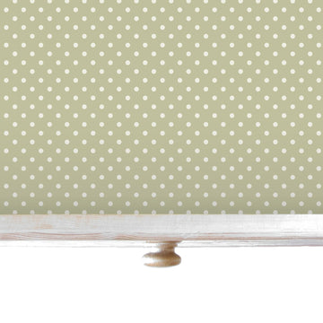 THE MASTER HERBALIST Wipe Clean Drawer Liners Polka Dot Wipe Clean & Unscented Drawer Liners in SAGE GREEN POLKA DOT