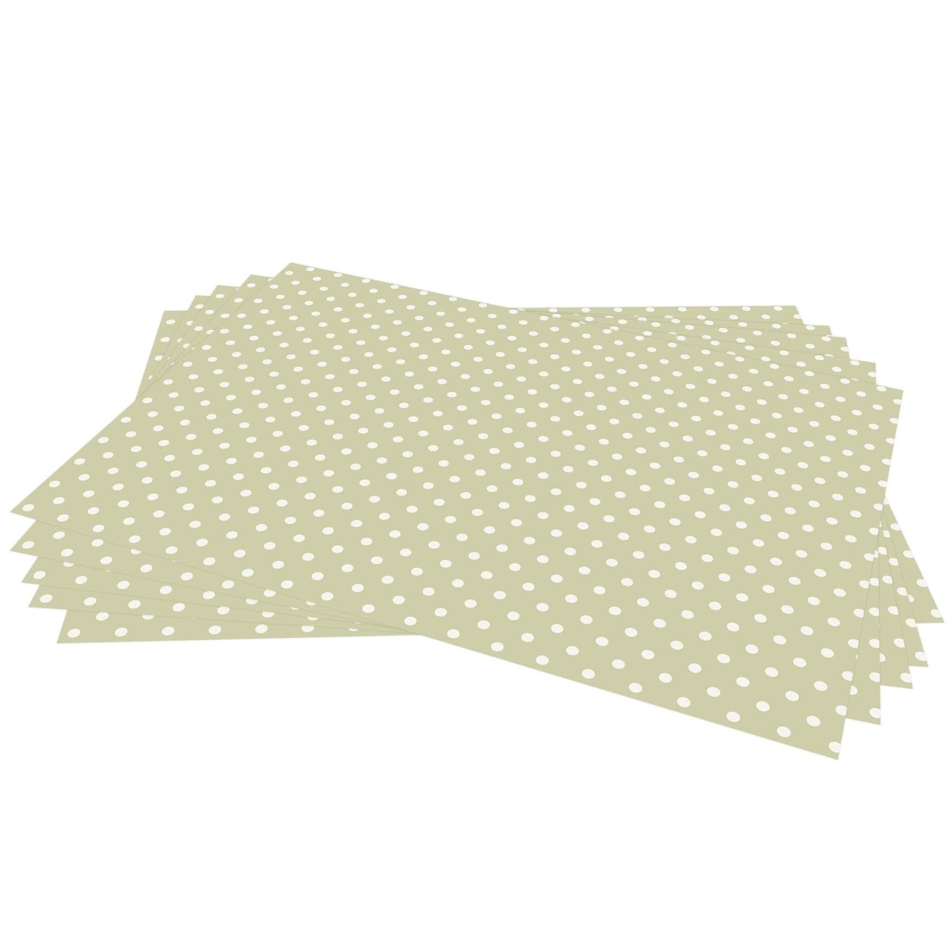 THE MASTER HERBALIST Wipe Clean Drawer Liners Polka Dot Wipe Clean & Unscented Drawer Liners in SAGE GREEN POLKA DOT