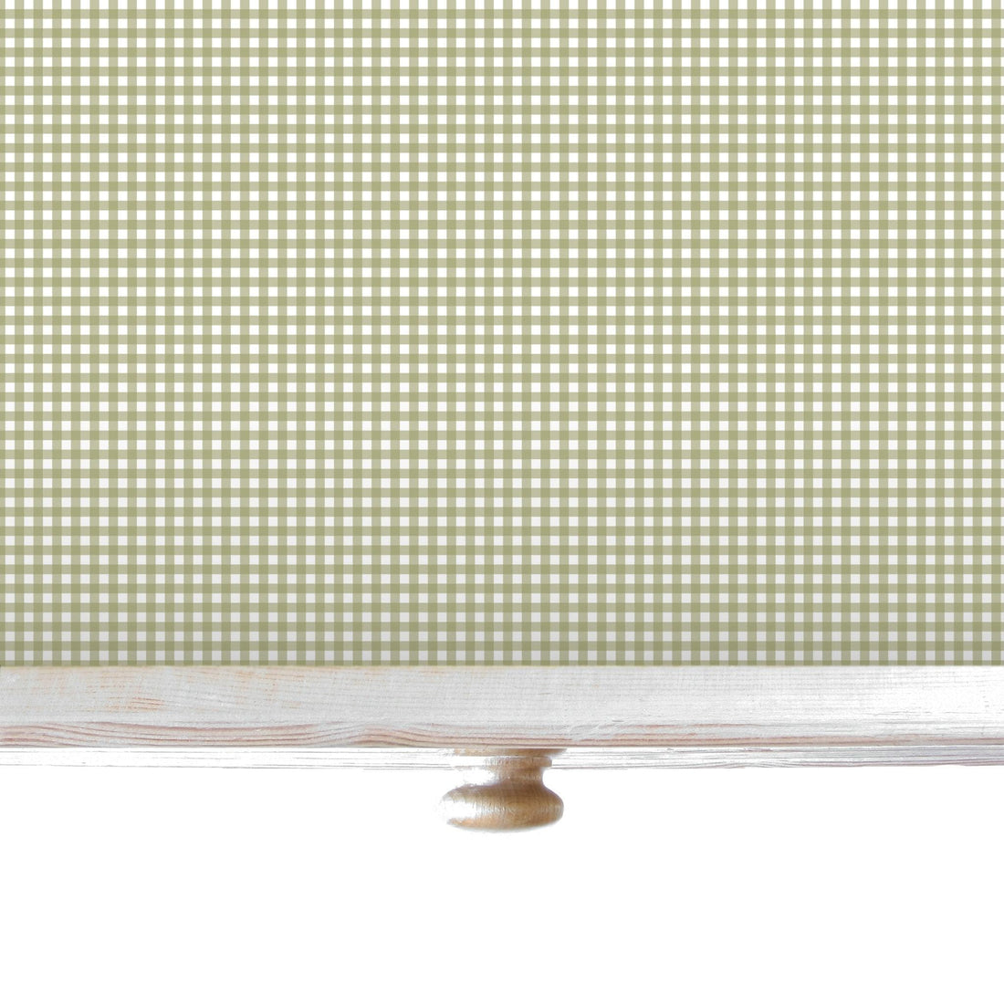 THE MASTER HERBALIST Wipe Clean Drawer Liners Wipe Clean & Unscented Drawer Liners in SAGE GREEN GINGHAM