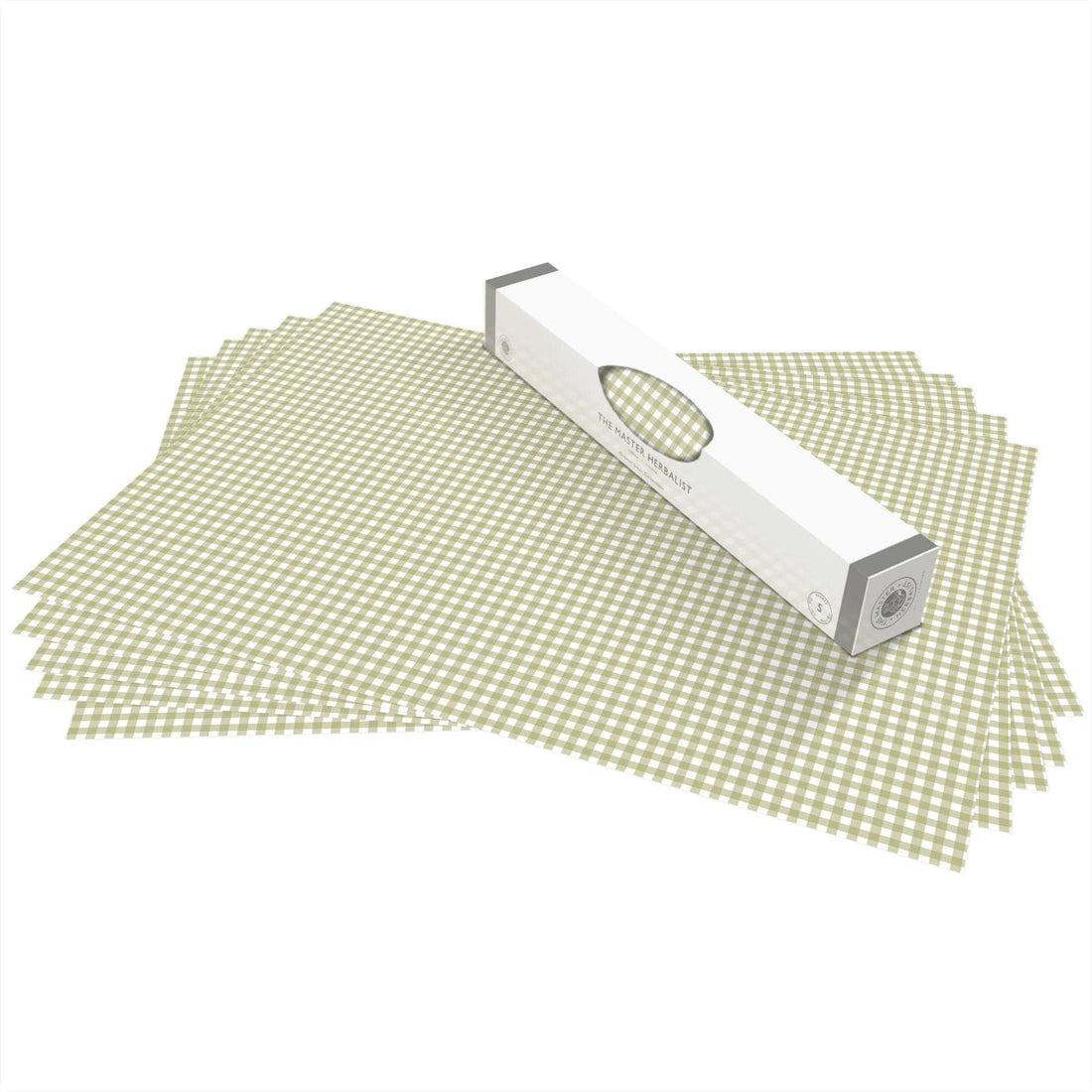 THE MASTER HERBALIST Wipe Clean Drawer Liners Wipe Clean & Unscented Drawer Liners in SAGE GREEN GINGHAM