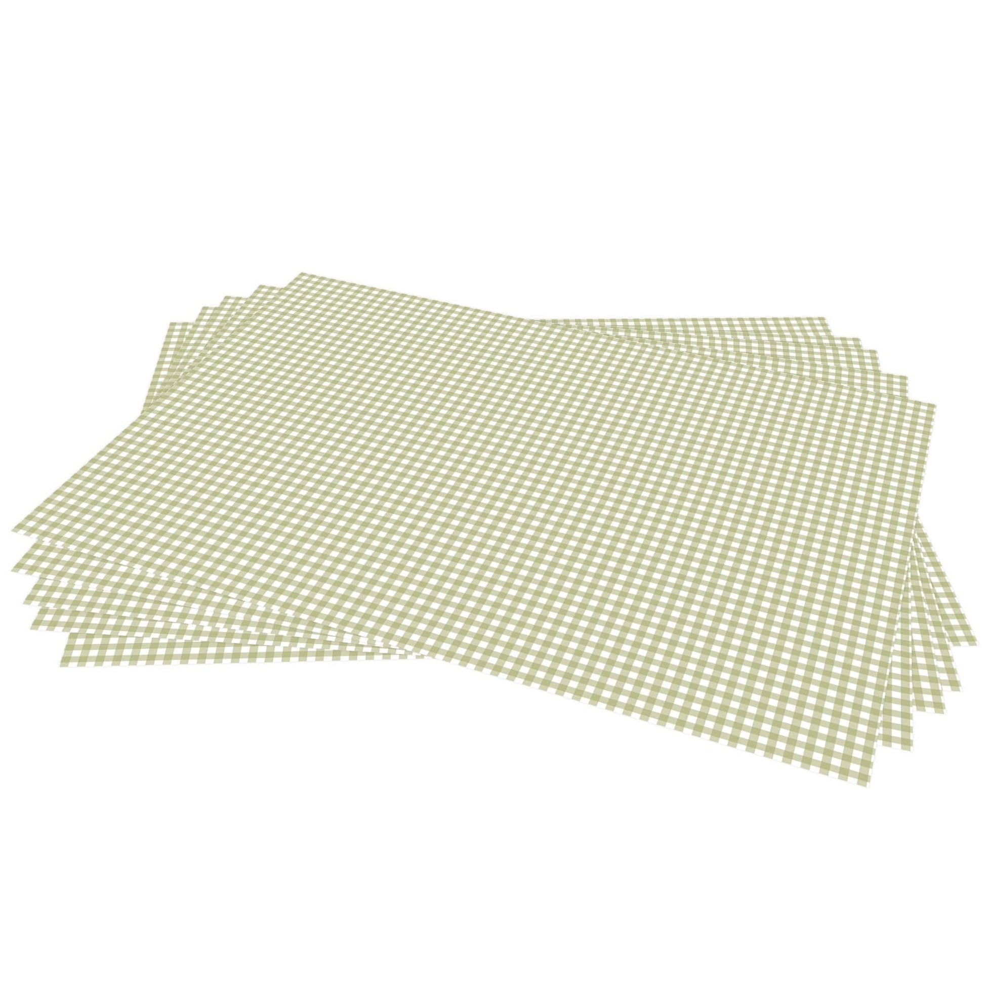 THE MASTER HERBALIST Wipe Clean Drawer Liners Wipe Clean & Unscented Drawer Liners in SAGE GREEN GINGHAM