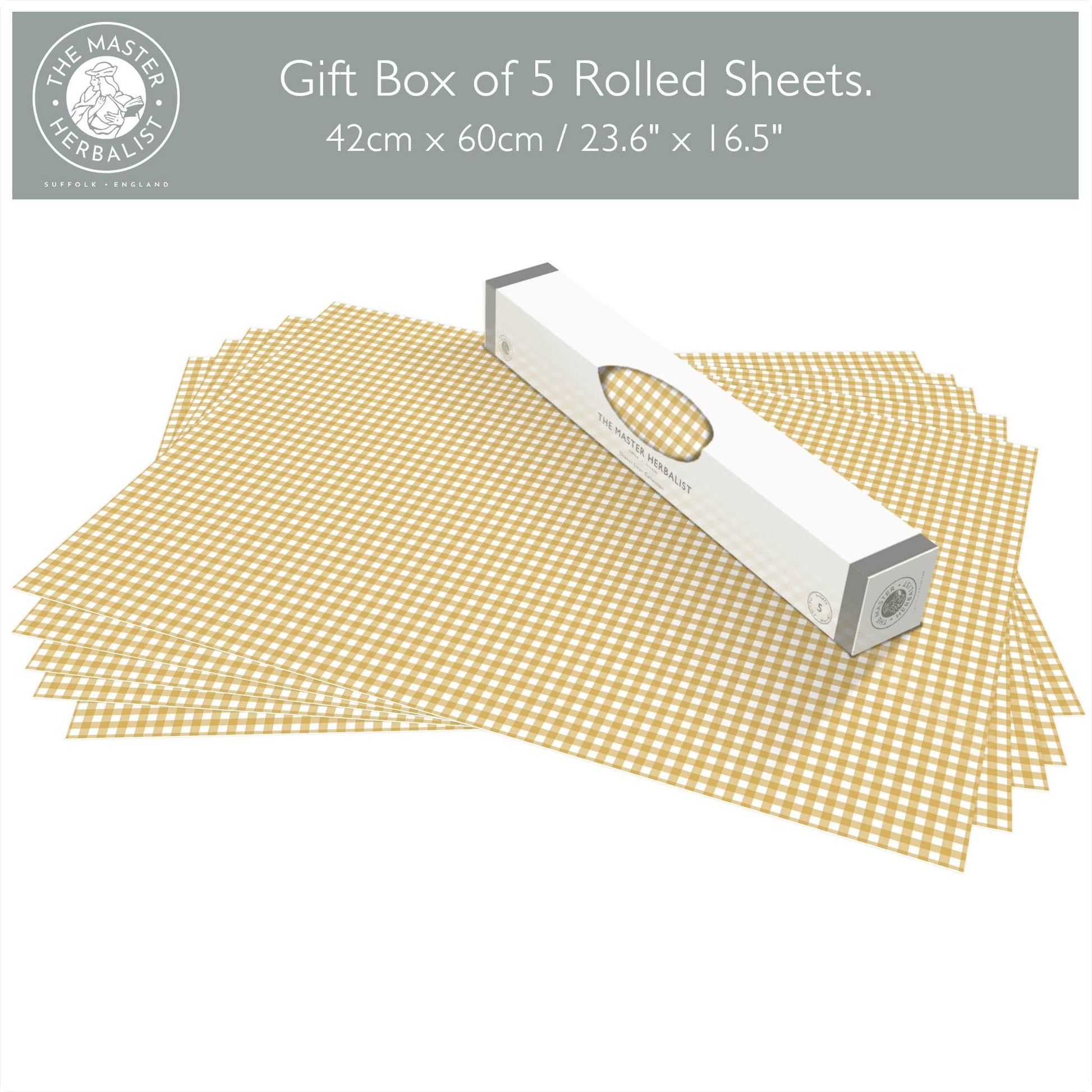 THE MASTER HERBALIST Wipe Clean Drawer Liners Wipe Clean & Unscented Drawer Liners in BARLEY GINGHAM