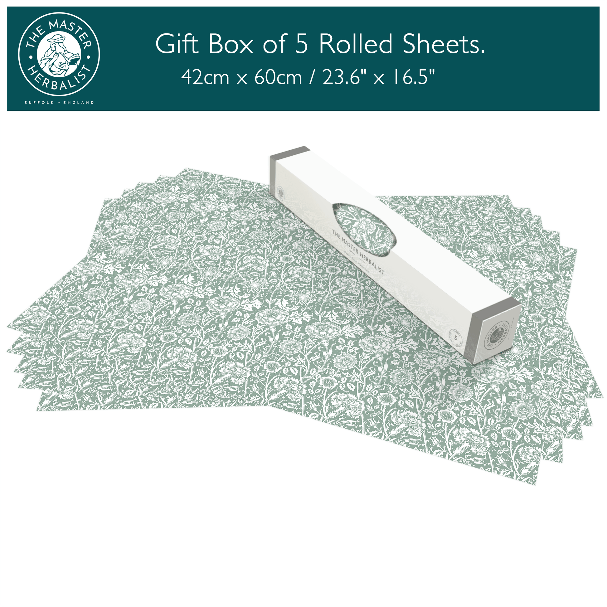 THE MASTER HERBALIST Wipe Clean Drawer Liners William Morris Wipe Clean & Unscented Drawer Liners in DUCK EGG BLUE