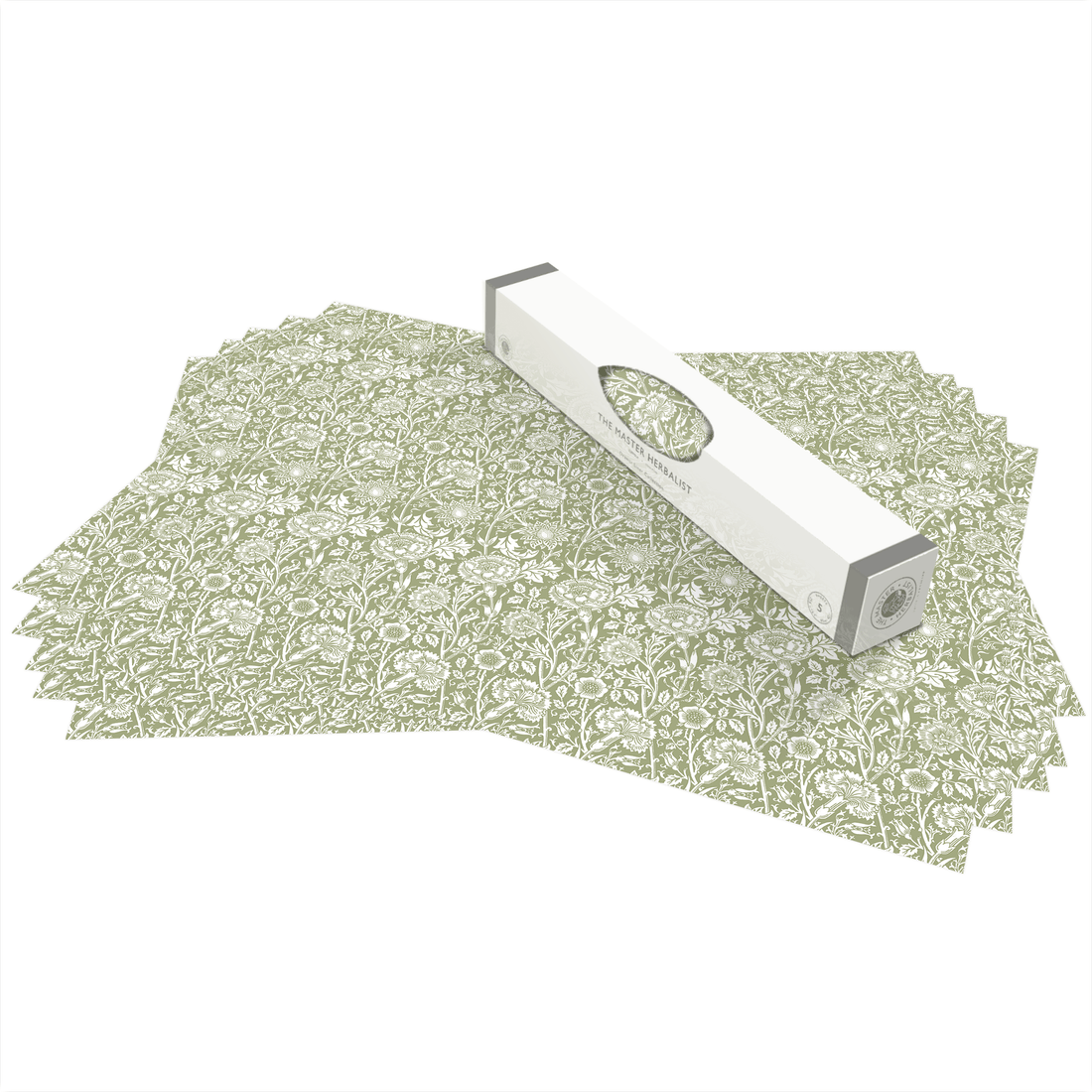 THE MASTER HERBALIST Wipe Clean Drawer Liners William Morris Wipe Clean & Unscented Drawer Liners in SAGE GREEN