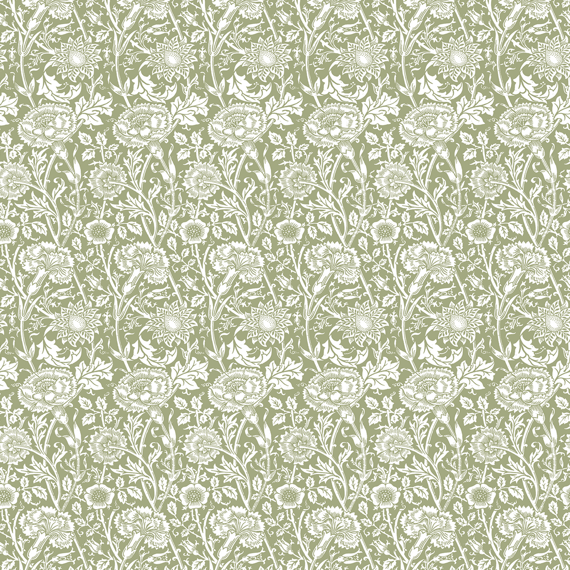 THE MASTER HERBALIST Wipe Clean Drawer Liners William Morris Wipe Clean & Unscented Drawer Liners in SAGE GREEN